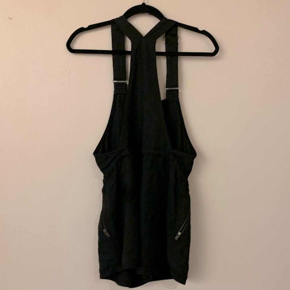 Aritzia Black Overall Shorts with tie waist {size: XS}
